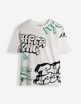 Tričko - Nadměrn&yacute; střih Oversized Fit - b&iacute;l&aacute;