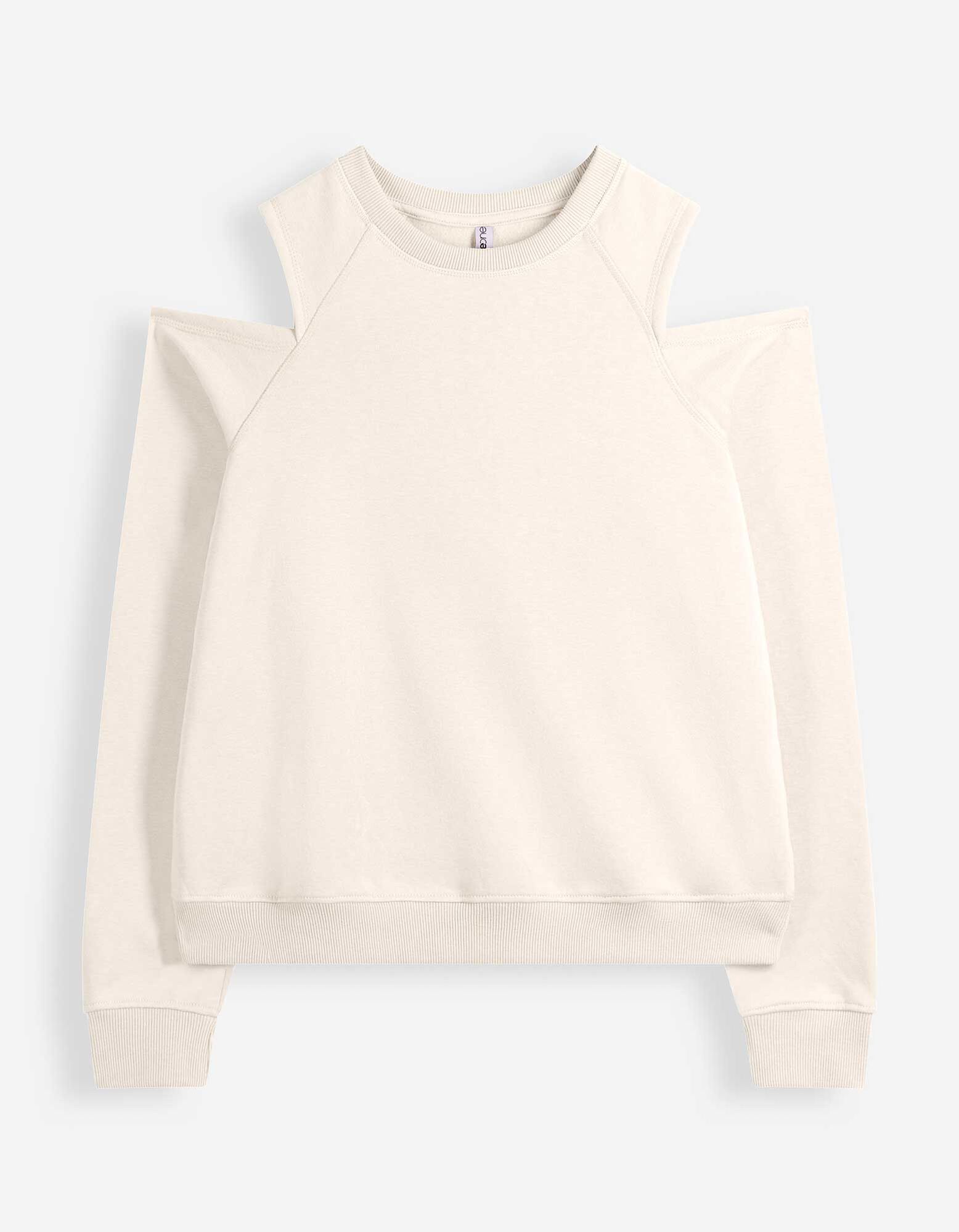 Sweatshirt - Cut-outs - Lichtgeel