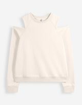 Sweatshirt - Cut-outs - Lichtgeel