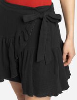 Skort - Musselin - schwarz