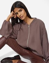 Blouson - tkana tkanina - braon