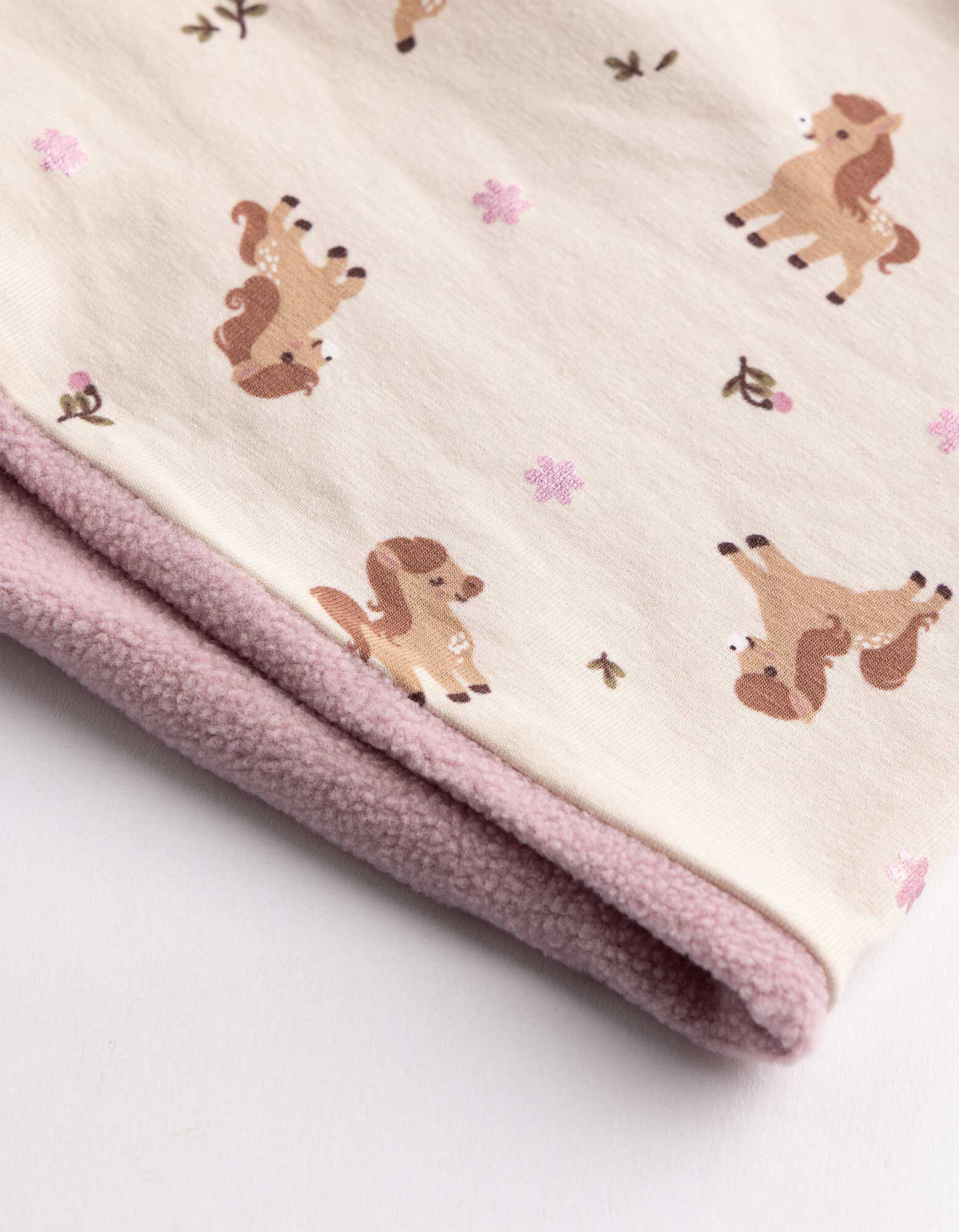 Loop-Schal - Allover-Print - Rosa