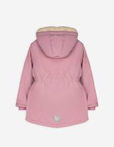 Parka - Nuimamas dirbtinis kailis - violetine