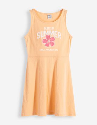 Kleid - Print - Orange