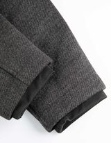 płaszcz - Wełniany wygląd - ciemny szary