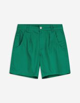 Denim short - Katoenmix - donkergroen