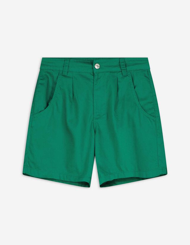 Denim short - Katoenmix - donkergroen