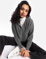 Kampsun - l&uuml;hendatud - tumehall