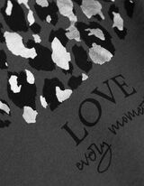 T-shirt - Glitterprint - donkergrijs