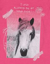 T-shirt - Glitterprint - pink