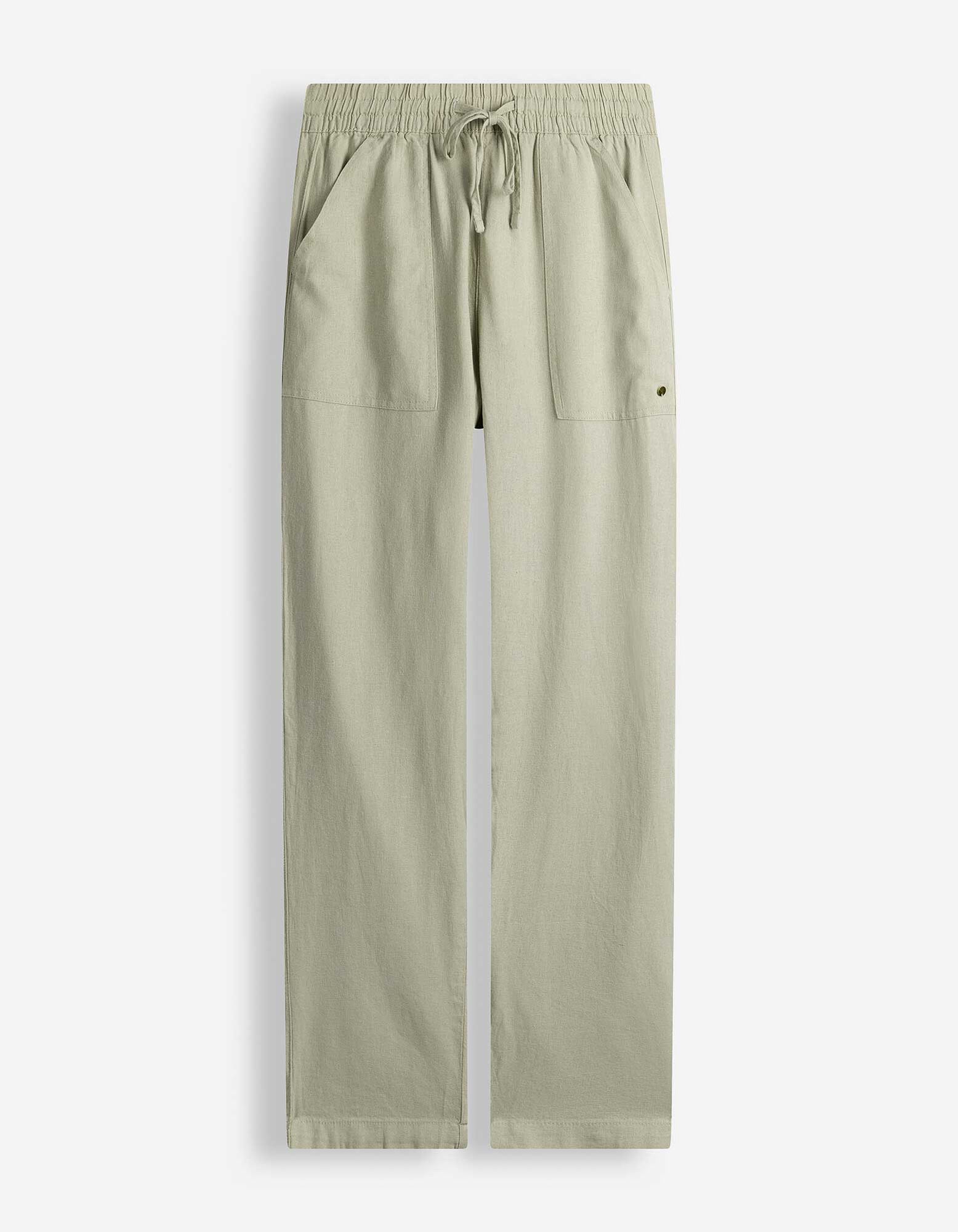 Hose - Leinen-Mix - Gr&uuml;n