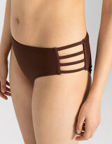 Slip bikini - Tinta unita - marrone scuro