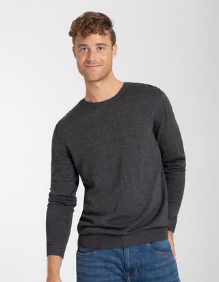 Pullover - Elastische Abschl&uuml;sse - Dunkelgrau