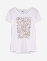 T-Shirt - Glitzerprint - weiß