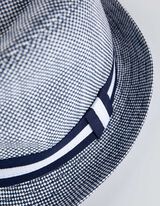 Vasarinė skrybėlė - Dekoratyvus kra&scaron;tas - tamsiai melynas