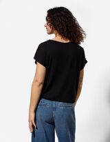 T-Shirt - Knotendetail - schwarz