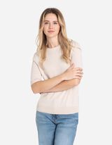 Pletena bluza - Tričetvrt rukavi - bez