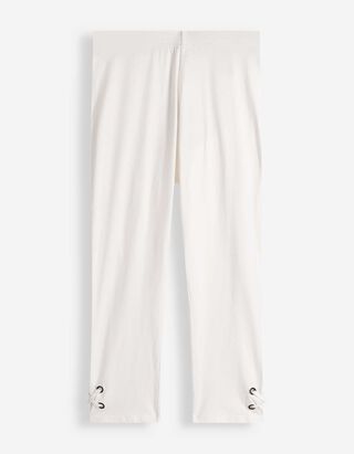 Leggings - Elastischer Bund - wei&szlig;