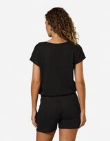 Strickshirt - Viskose-Mix - Schwarz