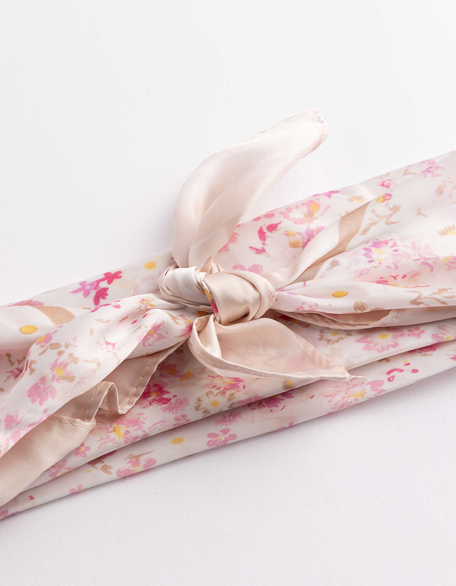 Juukseehe - lilleline muster - beež