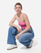 Top - Podíl streče - pink