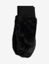 Fäustlinge - Kunstfell - schwarz