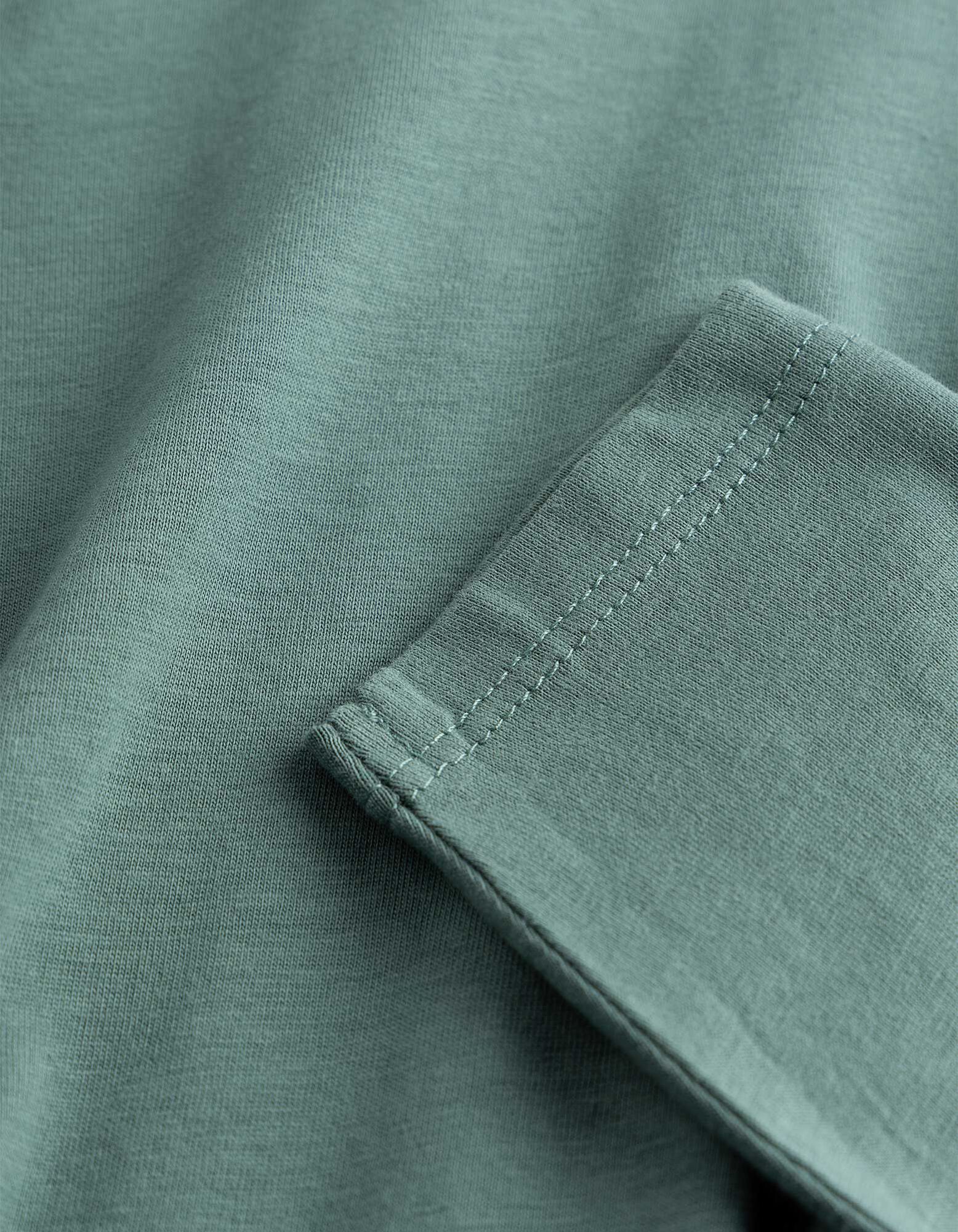 Langarmshirt - Baumwolle - Gr&uuml;n