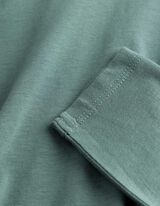 Langarmshirt - Baumwolle - Gr&uuml;n