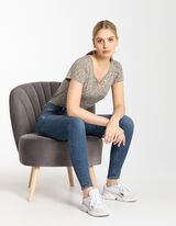 Majica kratkih rukava - Šareni print - tamno-zelena