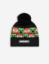 Muts met pompon - Minecraft - zwart