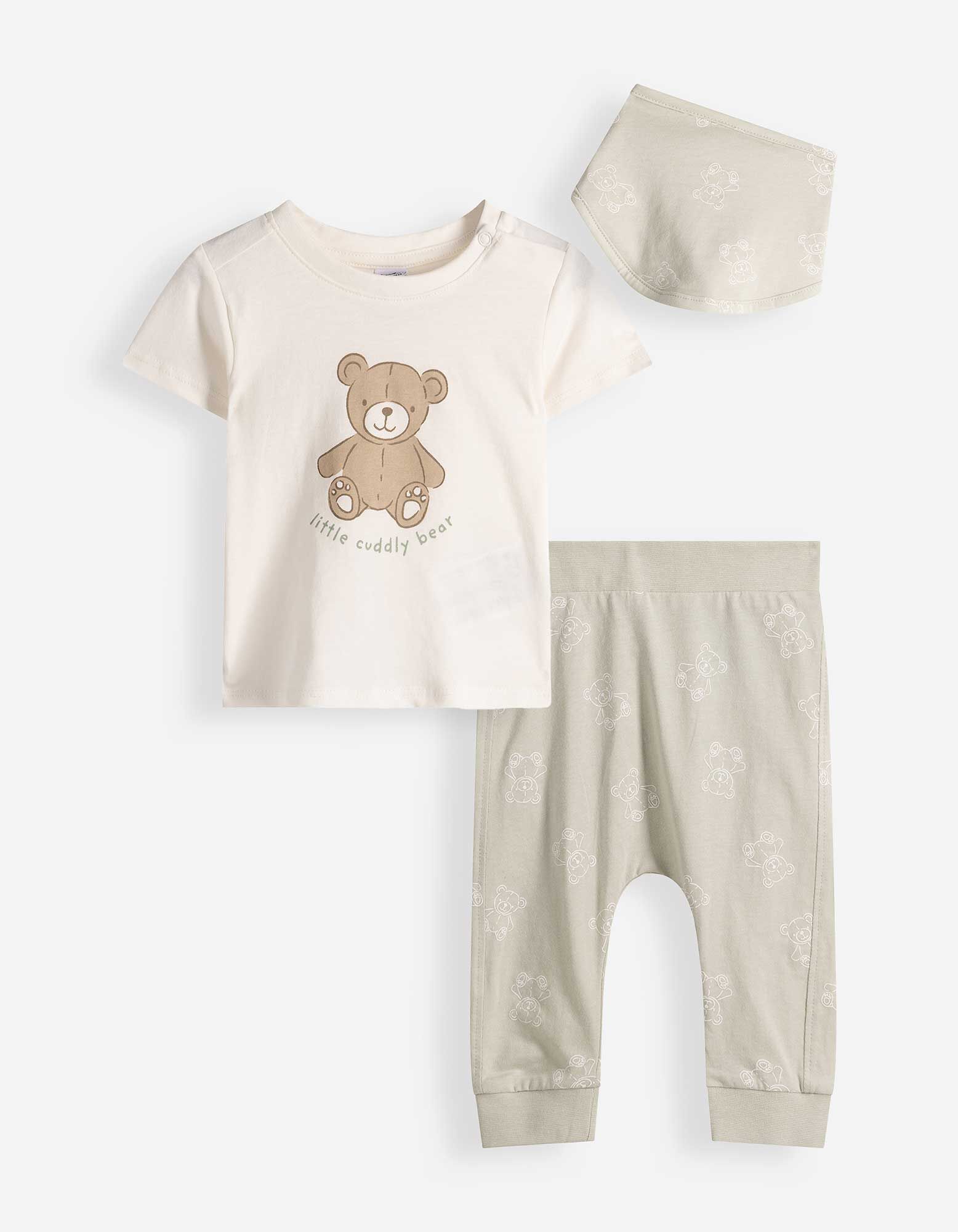 Ensemble t-shirt et pantalon - Bo&icirc;te de 3 - vert clair 