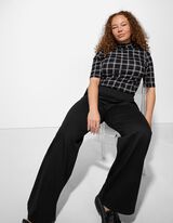 Pantaloni culotte - Gamba larga - nero