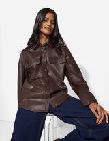 Koszula dżinsowa - PU - ciemny czerwony