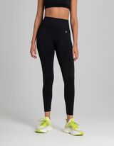Leggings - Material respirabil - Negru