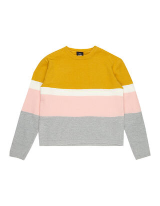 M&auml;dchen Pullover mit Blockstreifenmuster