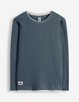 Longsleeve - Wafelstructuur - donkerblauw