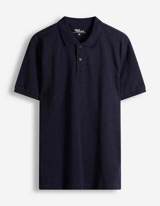 Poloshirt - einfarbig - dunkelblau