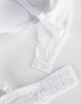 Soutien-gorge ampliforme - Nœud appliqué - blanc