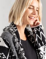 Dugi kardigan - Kai&scaron; opasač - crno