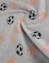 Set de pijama format din cămașă cu m&acirc;necă lungă și pantaloni  - Imprimeu allover - Gri deschis