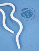 Kapuutsiga dressipluus - kulutatud v&auml;limusega - helesinine