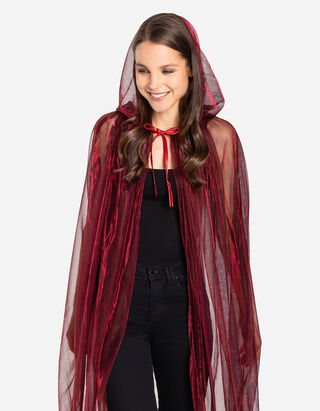 Umhang - einfarbig - dunkelrot