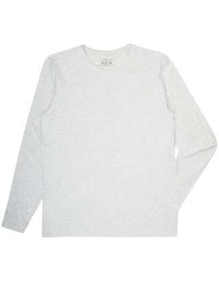 Herren Longsleeve in Melange-Optik