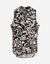 bluza - Šareni print - bela