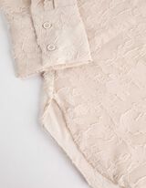 bluzka koszulowa - Szyfon - bialy