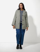 Trenčkot - Opasok na previazanie - tmavozelena