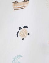 Hemd - Allover-Print - weiß