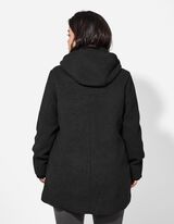 Kabát - Vlnený vzhľad - cierna