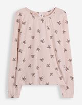 Pyjama Set aus Sweatshirt und Hose - Allover-Muster - Rosa