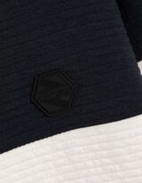 Sweatshirt - Color-Blocking - dunkelblau